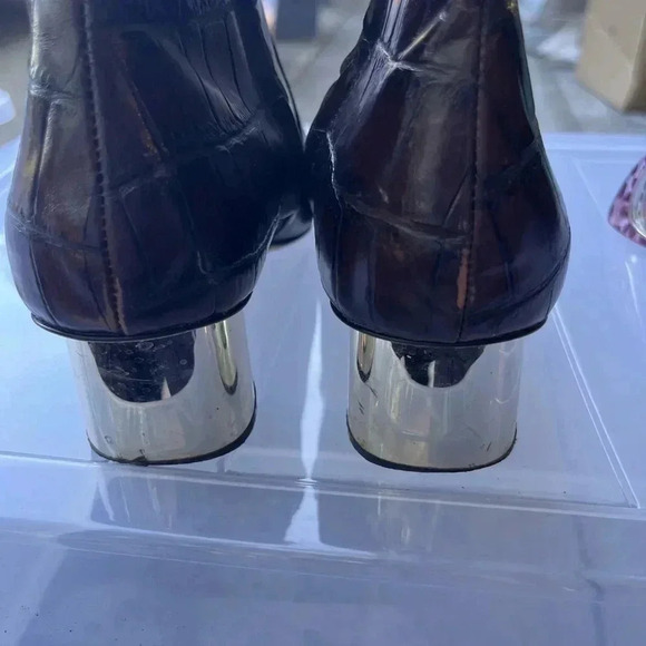 💗 Nanushka Croc Leather Booties - Size 38 - Picture 7 of 7